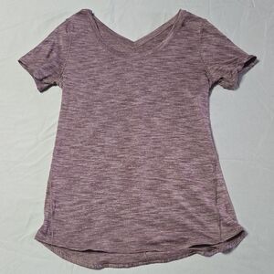 lululemon athletica Heathered Purple Short Sleeve Tee